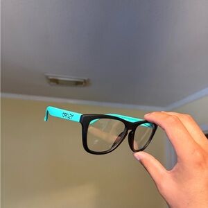Oakley Black Frame with Teal Temples Fashion Glasses